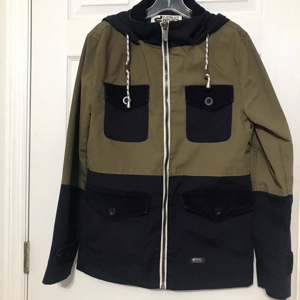 Small cargo jacket men green navy project